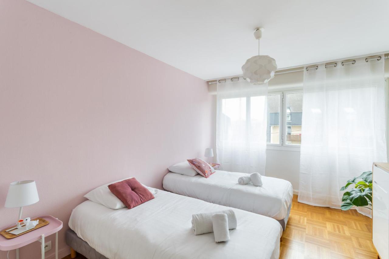 Rosa, Confortable 2 Chambres Avec Parking Dans Le Centre Rennes Exteriör bild